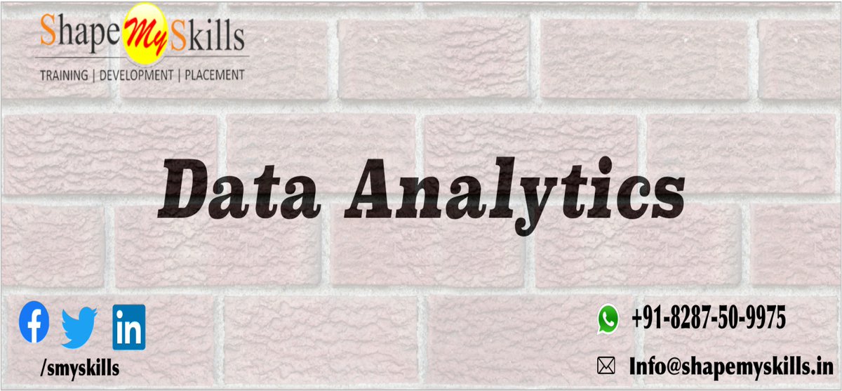 shapemyskills's tweet image. Start Career In DATA Analytics Today.
Book a free demo class now.!

Call/Whats App- +91-8287509975 
Website:- shapemyskills.in

#DataAnalyticsOnlineTraining #DataAnalyticsOnlineCourse #DataAnalyticsTraininginDelhi #DataAnalyticsTraininginNoida