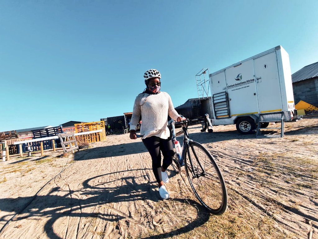 A few weeks ago my partner <a href="/MaxoloMisa/">MsMaxolo</a> crashed coming down Chappies. I honestly thought that was the end of her cycling. But look who's back at it again 😁.

#womenPower #womenonbikes #HeroesOnBikes