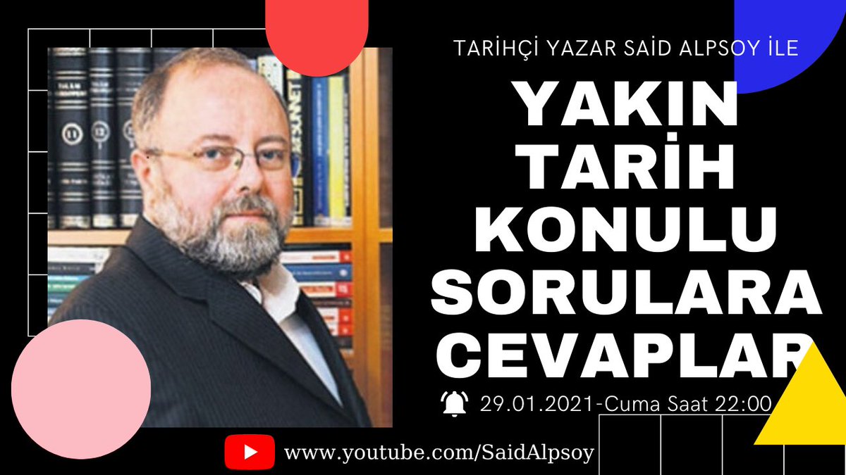 Yakın tarihe dair sorularınıza cevap vereceğimiz canlı yayınımız bugün 22:00'da YouTube kanalımızda. 
Kanal linkimiz:
youtube.com/SaidAlpsoy