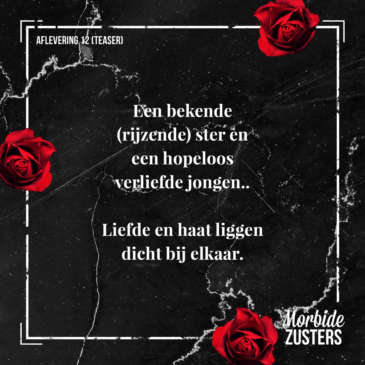 morbidezusters's tweet photo. Iedereen wil geliefd zijn, maar dat is niet zonder gevaar.
#demorbidezusters #podcast #truecrime #truecrimepodcast #nederlandsepodcast #dutchpodcast #doodenverderf #hint #teaser https://t.co/bGQVtawM0a