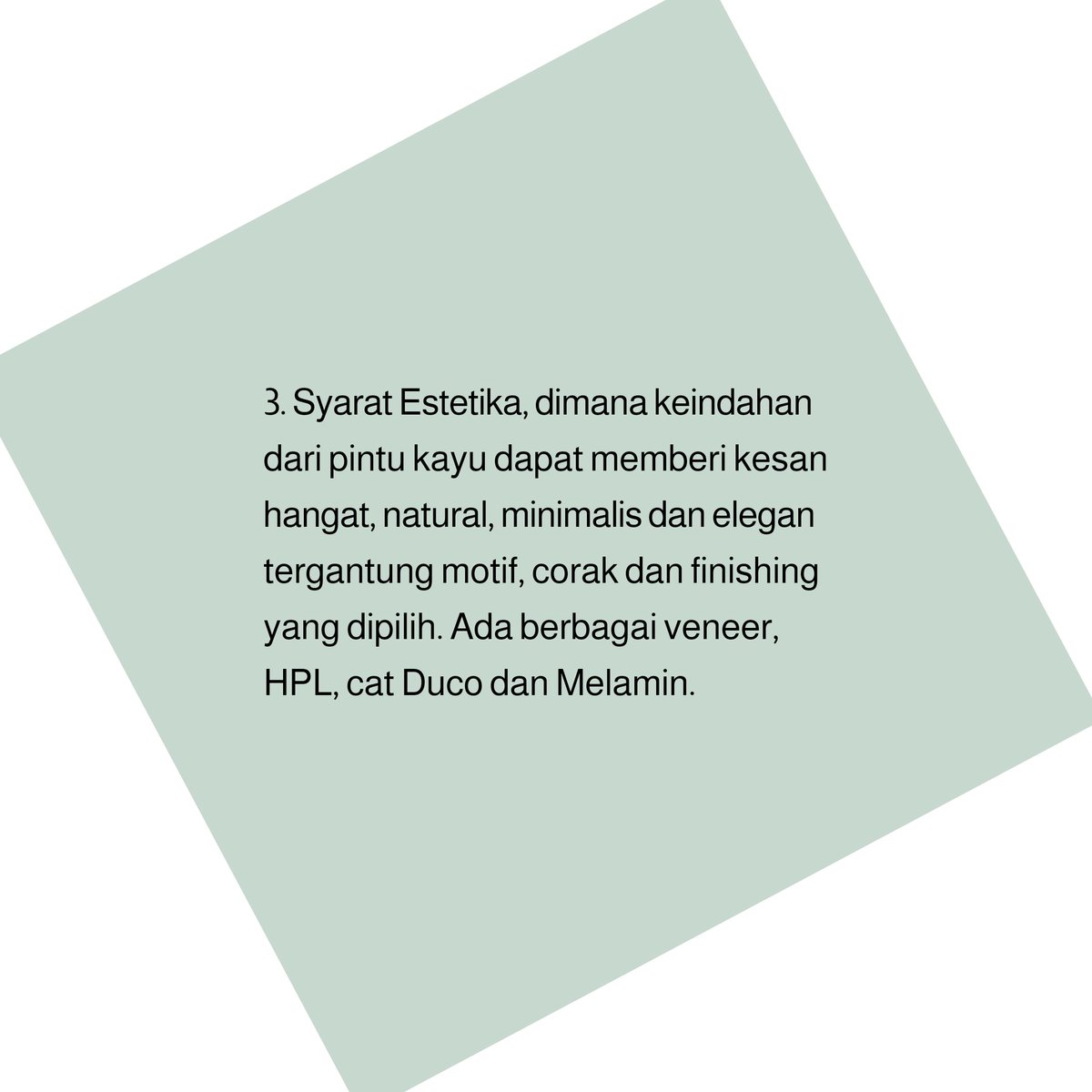 SBM__Production's tweet image. Pintu dari Sumber Berkat Mulia sudah memenuhi 3 syarat pembangunan, yaitu:
#pintutahanair #konstruksisolidengineering #solidengineering #interir #kontraktorsemarang #interiorsemarang #desaininterior #pintukayu #pintukayujateng #pintualbasia #sdmmaju #sdmlokal