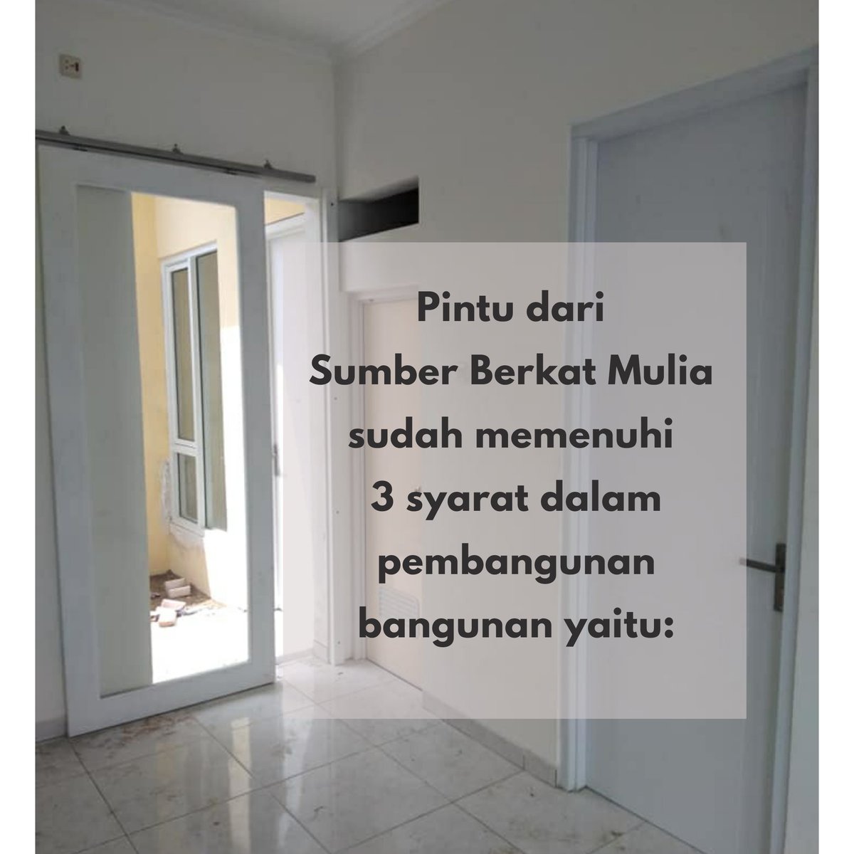 SBM__Production's tweet image. Pintu dari Sumber Berkat Mulia sudah memenuhi 3 syarat pembangunan, yaitu:
#pintutahanair #konstruksisolidengineering #solidengineering #interir #kontraktorsemarang #interiorsemarang #desaininterior #pintukayu #pintukayujateng #pintualbasia #sdmmaju #sdmlokal