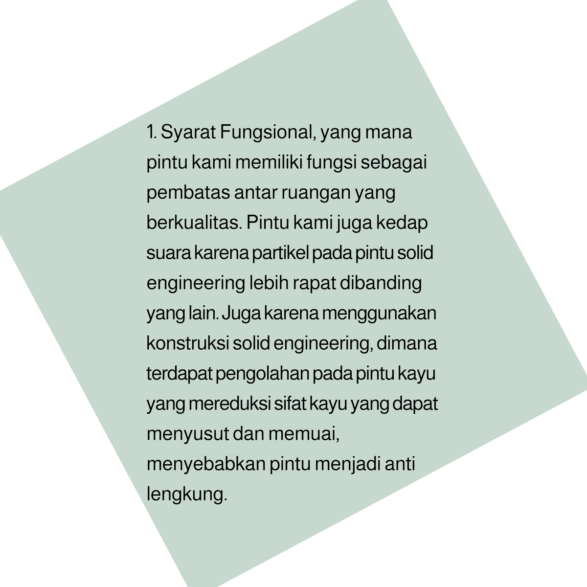SBM__Production's tweet image. Pintu dari Sumber Berkat Mulia sudah memenuhi 3 syarat pembangunan, yaitu:
#pintutahanair #konstruksisolidengineering #solidengineering #interir #kontraktorsemarang #interiorsemarang #desaininterior #pintukayu #pintukayujateng #pintualbasia #sdmmaju #sdmlokal