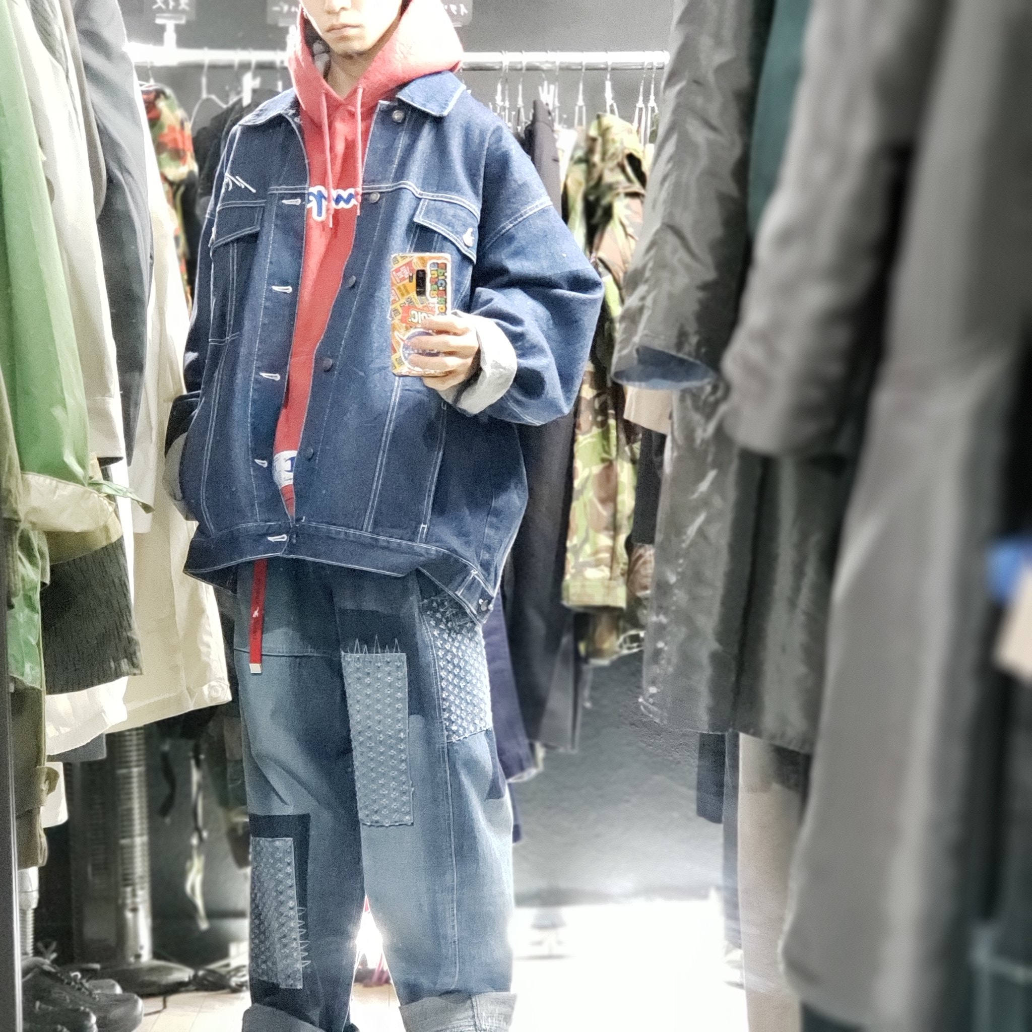 Epic だいきコーデ デニム Champion Championのlogoカラーと デニムの色を合わせました 上下デニム かっこいい Epic 古着屋 古着 古着コーデ T Co Hepafy0blf Twitter