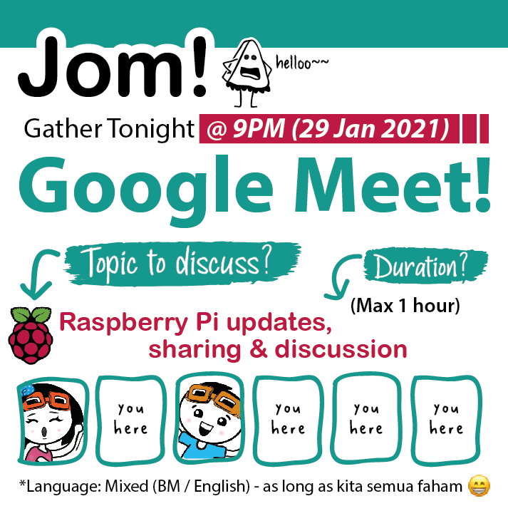 cytrontech's tweet photo. Jumpa malam ni jam 9!
To join the video meeting, click this link:
https://t.co/vz5187c7gH
#RaspberryPi #RaspberryPiMalaysia #RaspberryPiGathering https://t.co/QuP68QwNkw