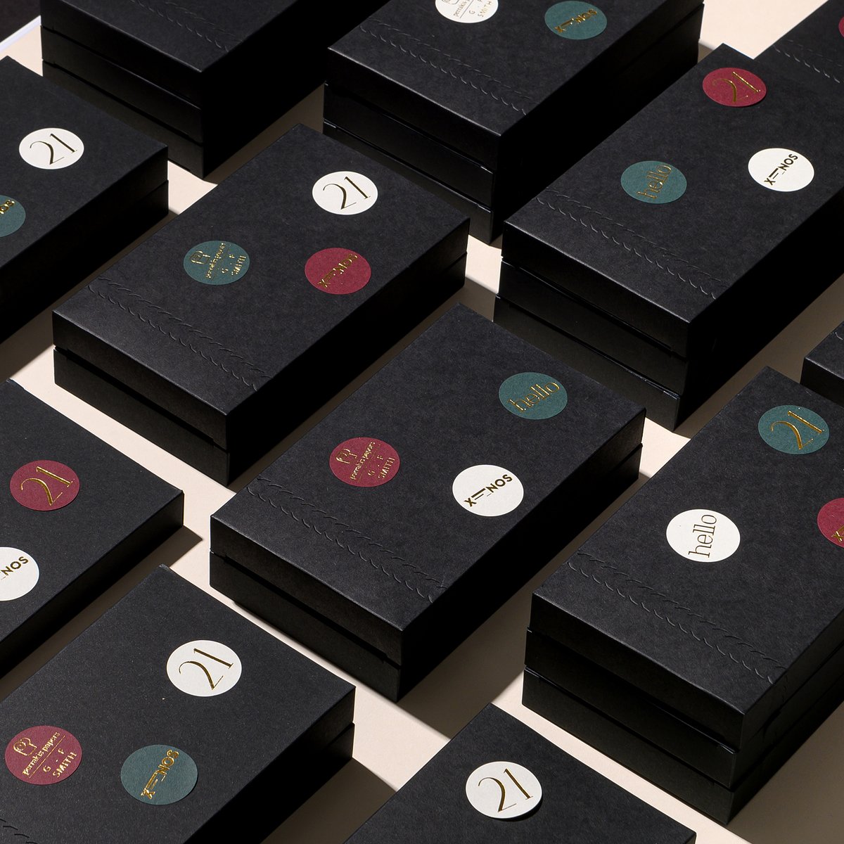 RealtPaperLtd's tweet image. Xenos Printing House's 2021 calendar featuring @colorplanpapers Mist, Powder Green, Vellum, Azure Blue, Cool Grey and Natural. Packaged in Colorplan Ebony 270gsm and decorated with #ColorplanLabels. Photographed by George Chinas + art directed by Mara Xenou. #ColorplanPackaging