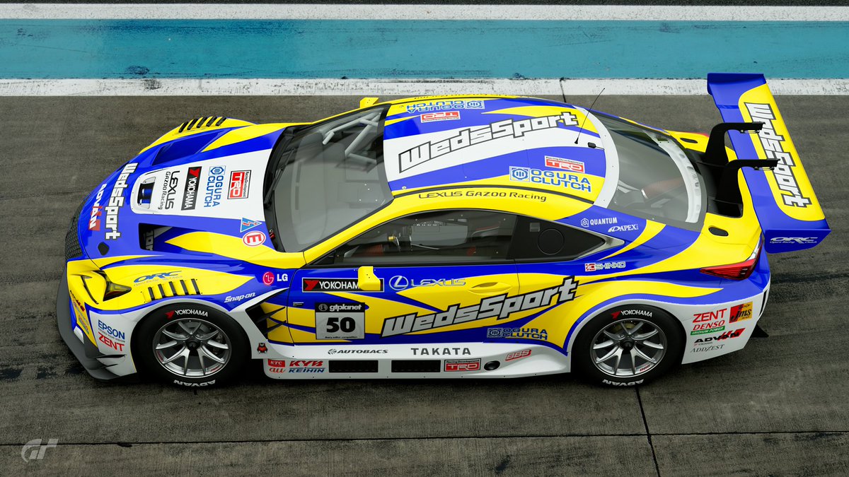 Cytoria_GT's tweet photo. @LexusUK @thegranturismo A WedsSport livery inspired by the old GT300 Celicas https://t.co/SVkiDRwCDZ