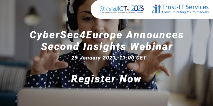 TrustITServices's tweet image. The @Stand_ICT #EUOS #European Observatory for #ICT #Standardisation will monitor the status of #5G #IoT #Cybersecurity #Cloud #AI #Blockchain #eHealth standards to build a sustainable #ICTstandards ecosystem. @CyberSec4Europe Register to learn more: trust-itservices.com/cybersec4europ…