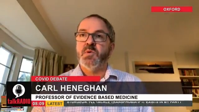 talkRADIO on Twitter: &quot;Carl Heneghan, Oxford professor of evidence based medicine, says his fellow academics &quot;are too scared to come forward&quot; and &quot;have been silenced&quot; during the pandemic: &quot;What we should not