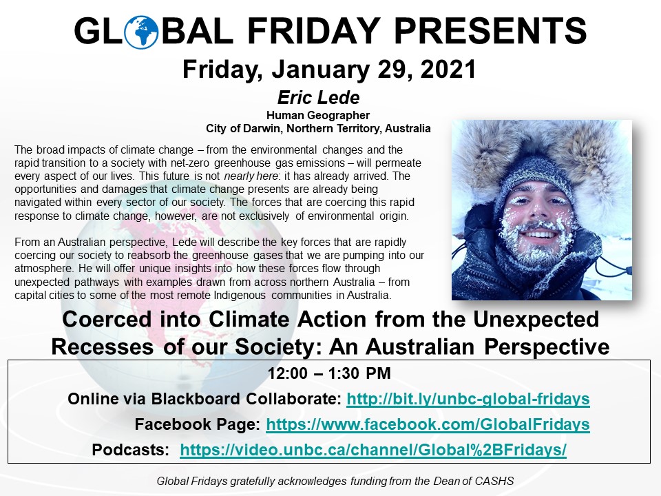 CicPrinceGeorge's tweet photo. Here's another Global Fridays talk @UNBC to look forward to later today. #ClimateAction #ClimateEmergency #ClimateCrisis #Australia See you online! https://t.co/N0WdAfstdf