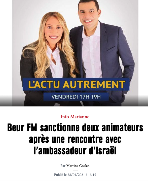 Beur FM, radio antisioniste ? Son patron avait célébré Israël