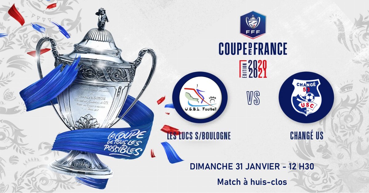 🏆⚽️<a href="/coupedefrance/">Хамидов Мехродж</a> - 6ème Tour 🏆⚽️

L'USBL reçoit <a href="/uschangefoot/">US Changé Football</a>  (N3)

📅 Dimanche 31/01/2021
📍 Synthétique de Bellevigny
⌚️️12h30
⛔️ Match à huis-clos
📺Match en live : youtube.com/embed/FqDabu09…

#USBL  #CoupeDeFrance ❤️💙
<a href="/LigueFootLFPL/">Ligue de F⭐ ⭐tball des Pays de la Loire</a> @CoupedeFranceNO <a href="/OFsports85/">Ouest-France Sports Vendée</a>