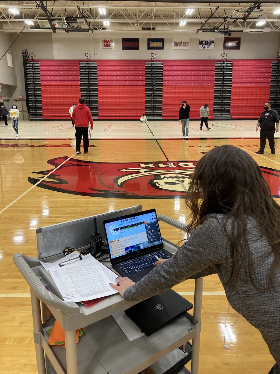 BHSPhysEduc's tweet photo. Not afraid to get down and after it. Mr. Kocourek and Mr. Gonzalez working with PE1 &amp; PE5.  Mrs. Smith supporting our students at home. Bases covered! https://t.co/xeDQUzsx5Z