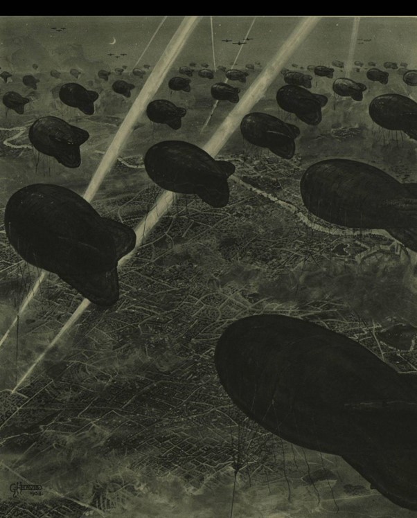 During the Second World War, a barrage balloon was anchored in the gardens – part of the City’s defence against aircraft attack. 8/9