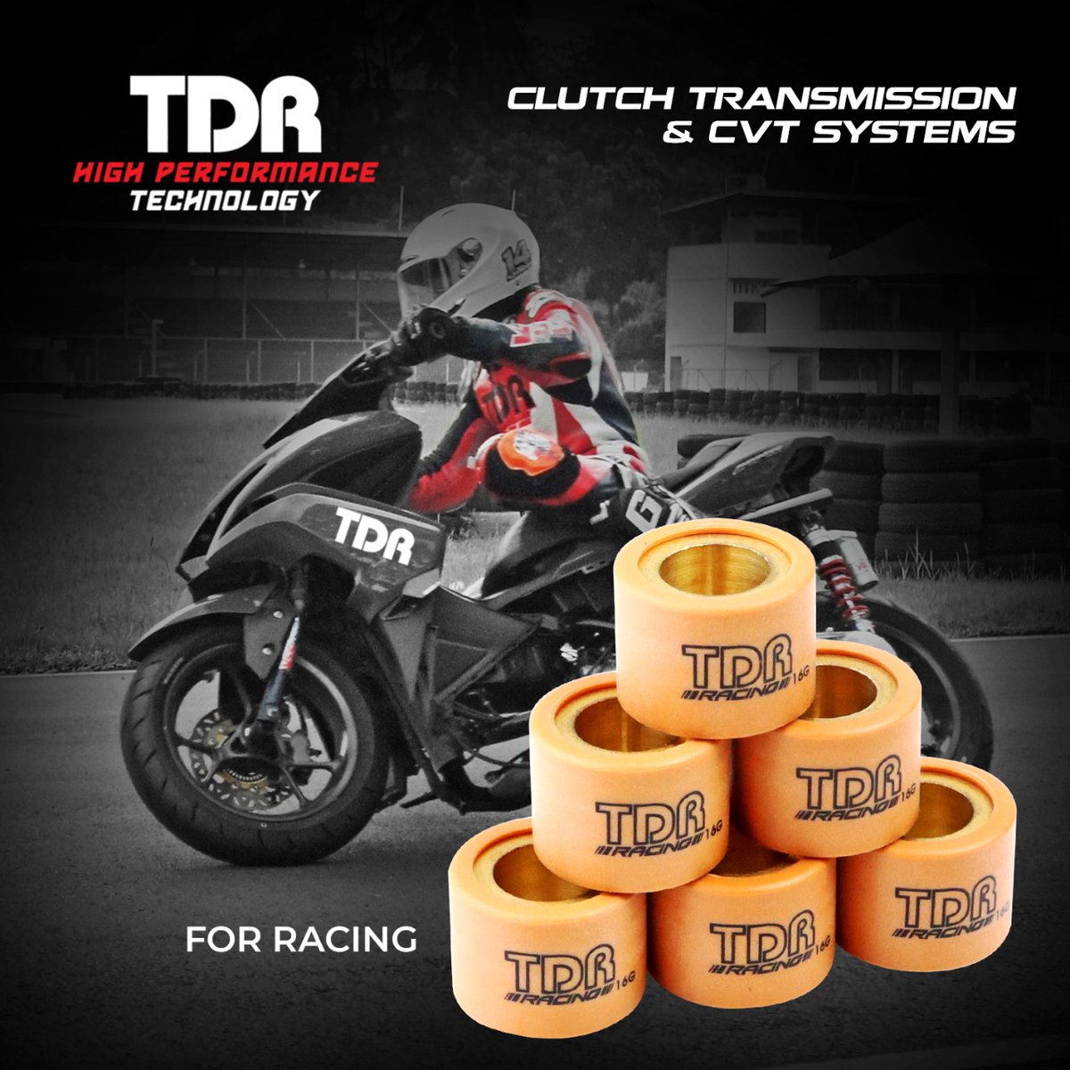 TDR_RACING's tweet photo. Let’s Roll..!! Speed up your Maxi Scooter with TDR CVT Roller, dibuat dengan mesin berteknologi tinggi dan material teflon roller tetap bekerja dengan baik meskipun dalam kondisi suhu ekstrim.
Order Online
https://t.co/oYxxLOOfBq https://t.co/kY1Ab1b7FG
https://t.co/pf1CO4i9Mb https://t.co/QdLg8rDPPf