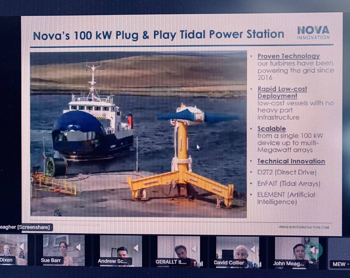 Impressive 100kw plug & play #tidalpower system from @NovaInnovation being presented at #MEW2021 @MarineCymru - all part of the green industrial revolution #blueeconomy #renewables @SUT_news @MTSociety @IMarEST