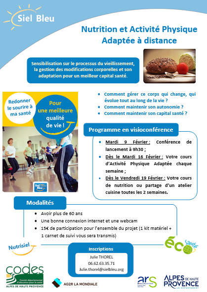 Redonnons le sourire à la santé dans les Alpes de Haute-Provence. Lancement le Mardi 9 Février #APA #nutrition #prévention en visioconférence. Co-construction avec le <a href="/CODES_04/">CODES 04</a> , soutien financier par la @CFPPA04 et <a href="/ARSPaca/">ARS Paca</a>. Quelques places sont encore disponible.