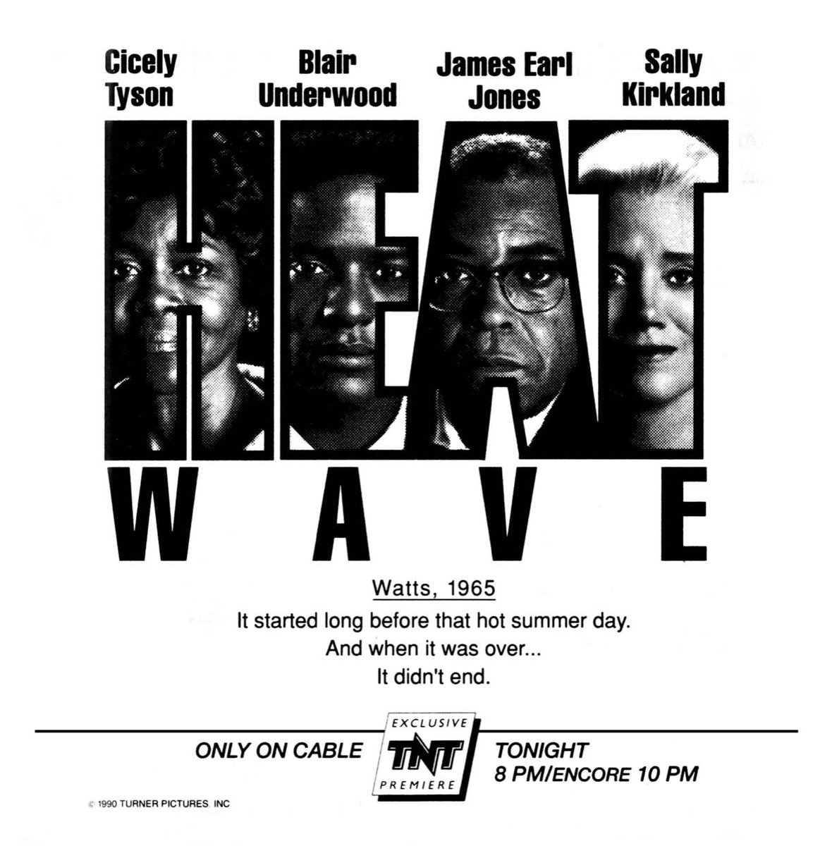 An underrated TV movie about the Watts riots in '65. Though it was good enough to score James Earl Jones an Emmy, and Cicely shines as the mother of Robert Richardson, the journalist who was 1st on the scene 