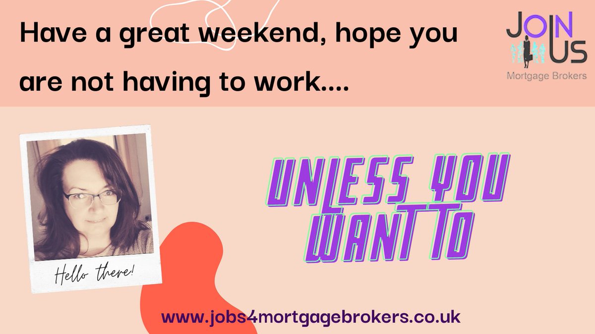 If you are a self-employed, experienced mortgage adviser hoping for a healthier work-life balance, get in touch. Check out our website &amp; send an enquiry to get an informal chat with one of our senior advisers jobs4mortgagebrokers.co.uk #mortgagejobs #mortgagecareer #happyjobs