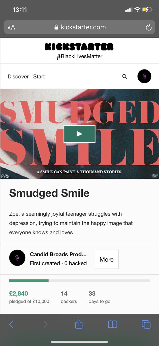 28% of funding in 24h! We are so overwhelmed by your generosity and thank you to those who spread the word! This short film wants to raise awareness on an important and a close to our heart topic, that is, depression in teens
Link in the bio

#crowdfunding #mentalhealth