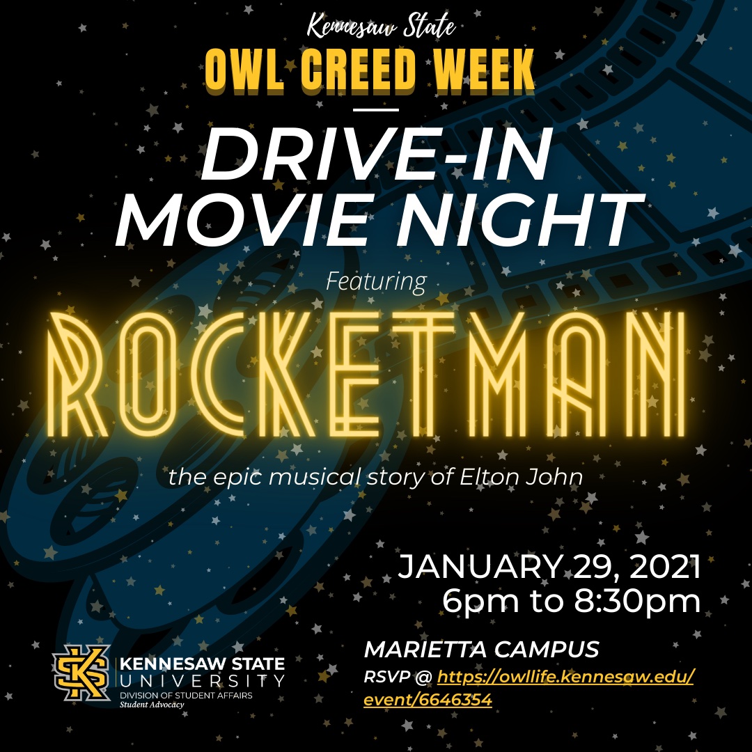 wilson_stu_ctr's tweet image. Join us for a Drive-In Movie on the Marietta Campus in the parking lot by the Rec Center at 6PM. #owlseeyouthere