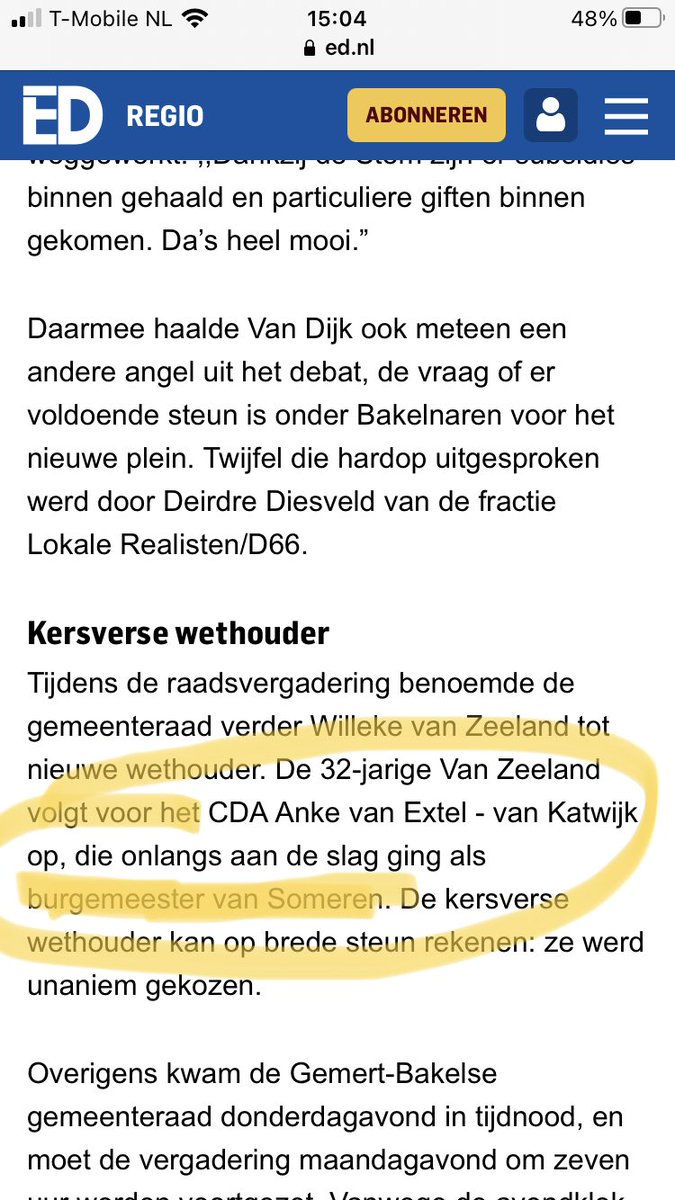 🤔 volgens mij ben ik toch echt burgemeester van de ⁦<a href="/Gemeente_Asten/">Gemeente Asten</a>⁩ ⁦⁦<a href="/Hans__Vermeeren/">Hans Vermeeren</a>⁩ #foutje 😊