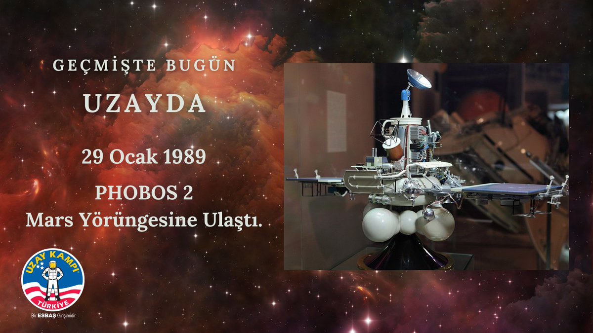 Uzay_Kampi's tweet photo. Phobos 2, Sovyetler Birliği tarafından tasarlanan son uzay aracıydı. Mars'ın uyduları #Phobos ve #Deimos'u keşfetmek için tasarlandı. 12 Temmuz 1988'de fırlatıldı ve 29 Ocak 1989'da yörüngeye girdi.
🛰️
#phobos2 #bilim #keşif #geçmiştebugün #uzay #sovyetlerbirliği #mars #uzaykampı https://t.co/5CVEmHBxAu