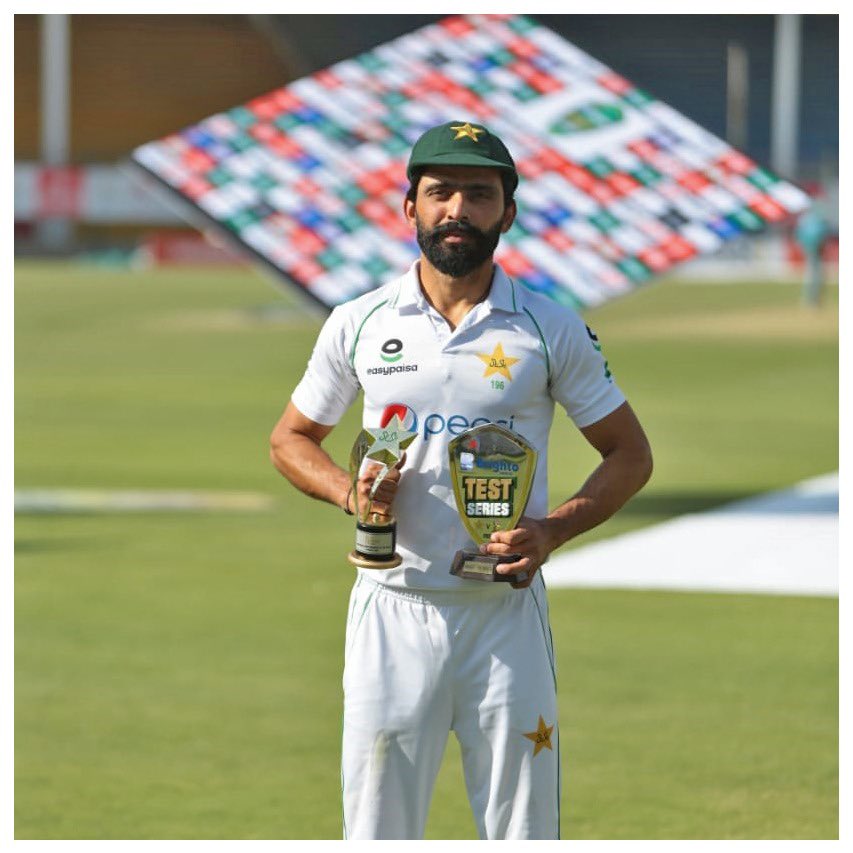 iamfawadalam25's tweet photo. By the grace of Allah Almighty Pakistan 🇵🇰 has won the first test match against South Africa. Scoring a century for my country and being honored as the man of the match makes me feel accomplished.Thank you everyone who believed in me and prayed for me 🙏 #PCB #PAKvSA https://t.co/vGATq1drNM