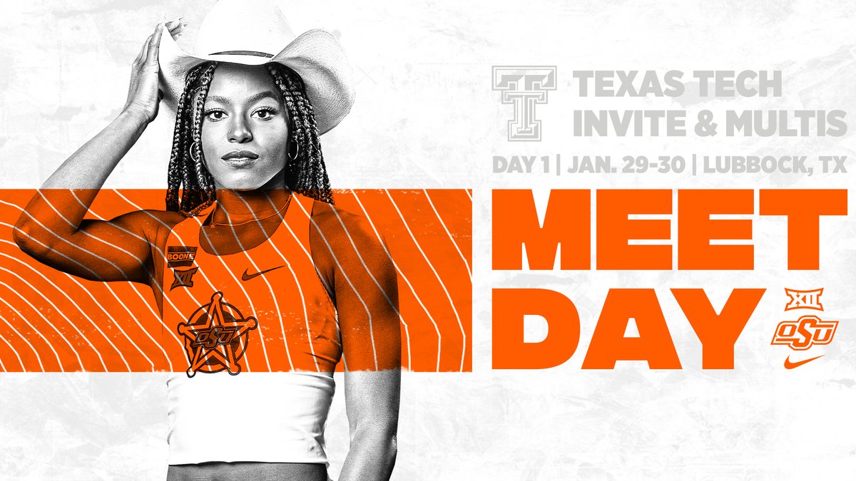 run4okstate's tweet photo. Live from Lubbock, it's Meet Day 🤠

📍Texas Tech Invitational and Multis
🏟️ Sports Performance Center
📺 ESPN+ (https://t.co/ITFNphUlH5)
📊 Live Stats (https://t.co/EUVuNnnSPz)

#GoPokes | #run4okstate https://t.co/4eVPwgcw2e