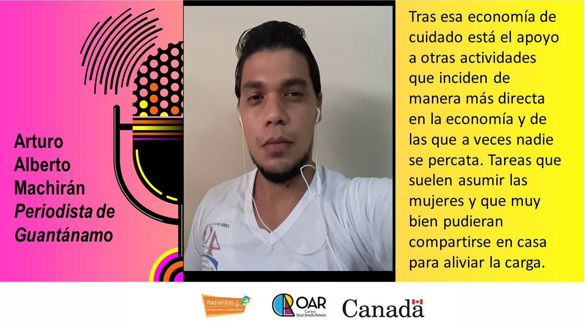 El joven periodista guantanamero Arturo Alberto Machirán comparte esta reflexión en el Curso virtual: "Violencias contra las Mujeres y Radios por la No Violencia", organizado por #OAR, #RadialistasApasionadxs, @Oxfam_Cuba  <a href="/EmbCanCuba/">Canadá en Cuba</a> <a href="/CanEmbCuba/">Canada in Cuba</a> 
<a href="/Evoluciona018/">@Evoluciona</a>