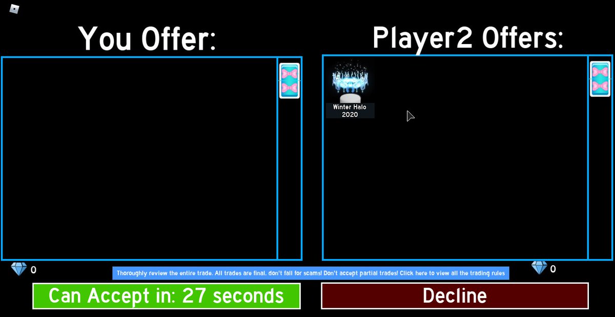 Thx for the trade @leahash74653323 she is super trusted
I went first and traded her a bat dragon and got the halo right after :)