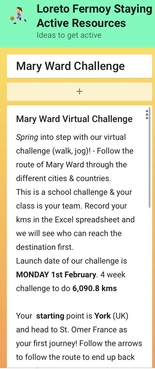 FermoyPe's tweet photo. 3 more sleeps!!! Looking forward to our virtual challenge starting next Monday. 1st day of Spring - 1st day of a new healthier you!!! Letโs get active ๐โโ๏ธ @TheAvondhu @LoretoFermoy @Shellers14 @FermoyLeaders @PDST_Hwellbeing #FollowTheFootsteps. #MaryWard #virtual #journey https://t.co/QdZwTjYR6a