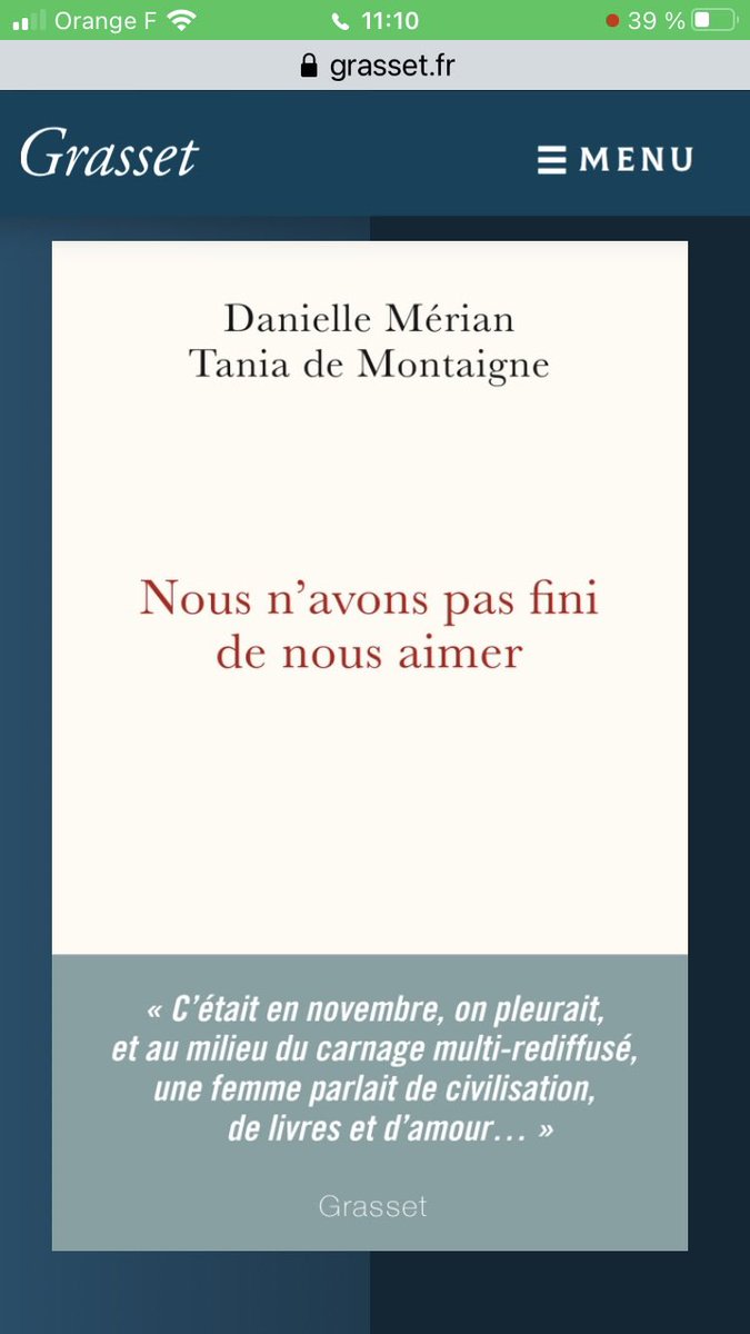 #VendrediLecture 
Pour un bain d’humanité et d’optimisme malgré tout, en compagnie de <a href="/DanielleMerian/">Danielle Mérian</a> et <a href="/demontaignetan/">tania de montaigne</a> . Merci à elles.