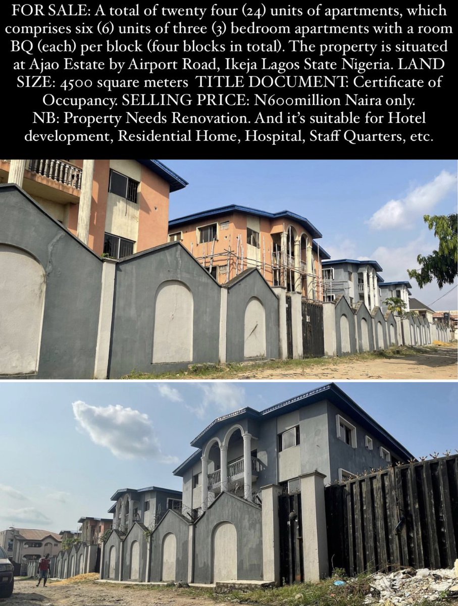 WeAreWisecom's tweet photo. #lekki #vi #mainland #abuja #africa #usa #dubai #expatriate #realtor #realestate #property #properties #home #hotel #investment #invest #wisecomrealty #development #africa #lifestyle #ajaoestate #ikeja #apartment #flatapartment https://t.co/tvYf2M9i5H