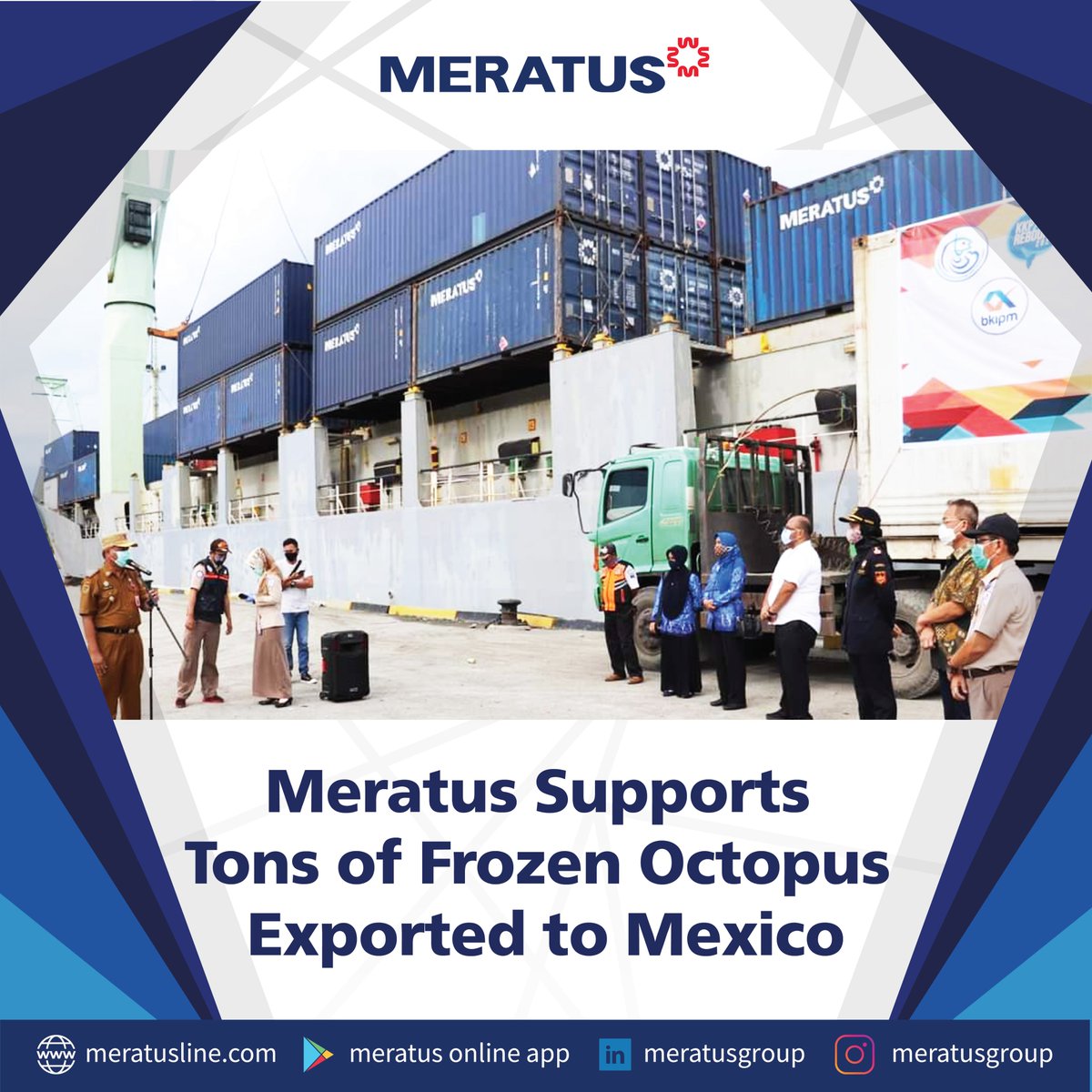 MeratusGroup's tweet photo. Participating in the National Economic Recovery program amid the Covid-19 pandemic, Meratus has played a role in exporting tons of frozen octopus to Mexico.⁣⁣⁣
⁣⁣⁣⁣⁣⁣⁣⁣⁣⁣⁣⁣⁣
#MeratusGroup⁣⁣⁣⁣⁣⁣⁣⁣⁣⁣
#StayAhead⁣⁣⁣⁣⁣⁣⁣⁣⁣ https://t.co/cB3yStRz0u