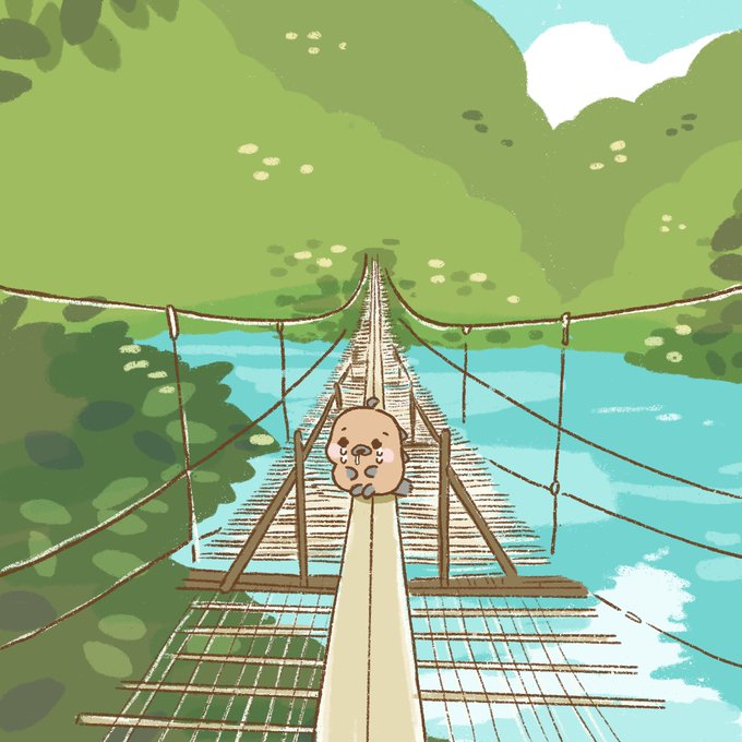 吊り橋 イラスト