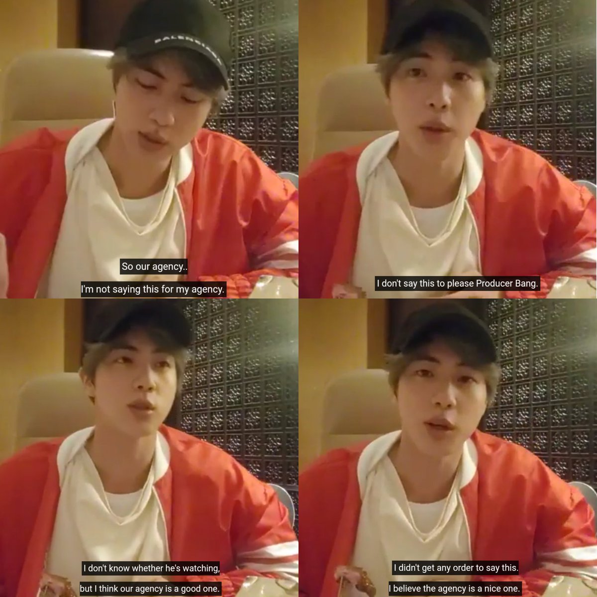 King seokjin said no one FORCED him to say that! YESSS legend tell them!!!