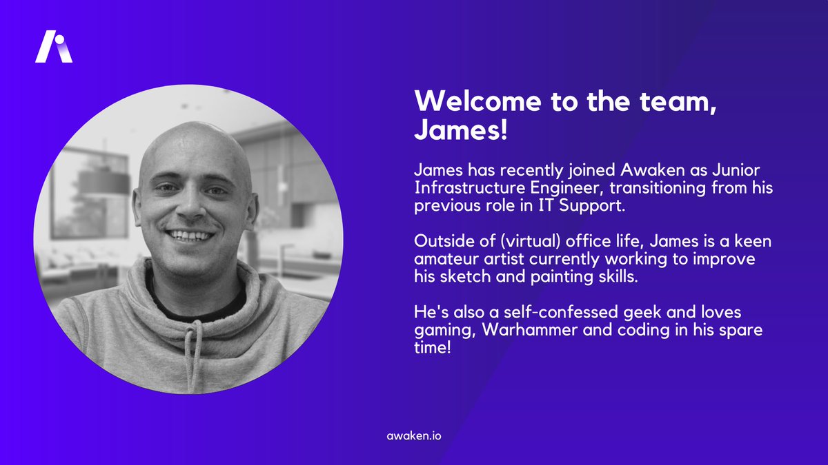 Welcome to the team, James! ☺️👋

James has joined our team as a Junior Infrastructure Engineer and we're thrilled to have him on-board. 

Outside of the office, James is an amateur artist and self-confessed geek with a love for gaming, Warhammer and coding! 

#NewHire #Tech