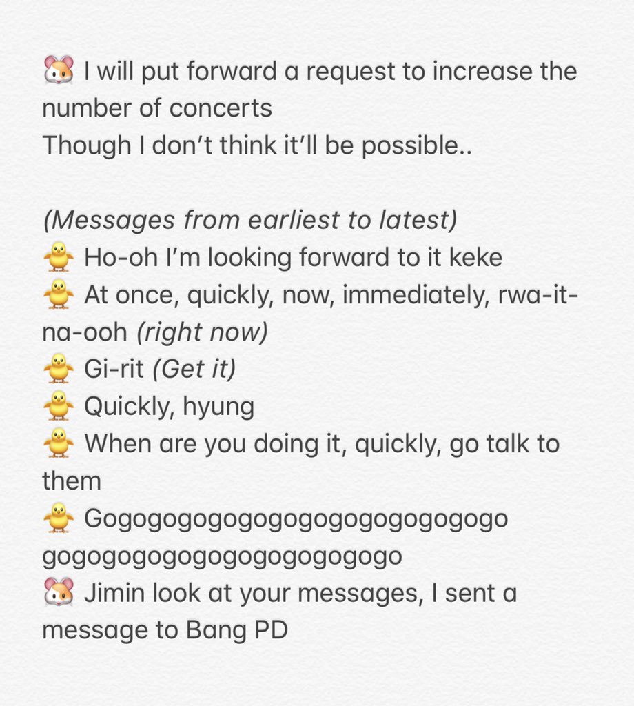 When BTS went on an extended break, seokjin went on weverse and said that he'll ask bang pd to add more tour dates and jimin hyping him up. CEO seokjin vibes 