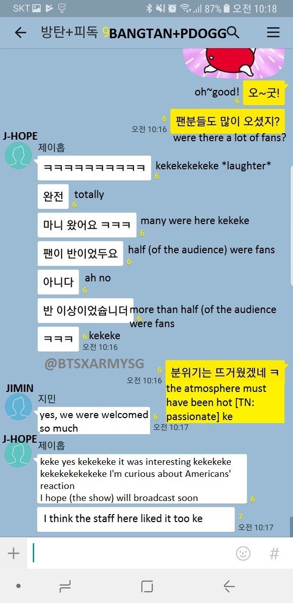 Bang pd sharing their gc convo about BTS first US TV show appearance