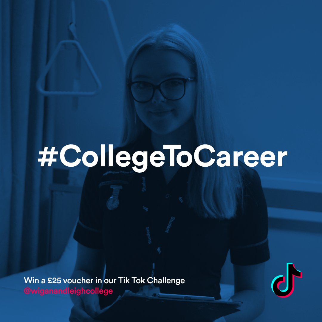 Student competition! Submit your version of #allthewayup TikTok challenge, but reversed!
Swap your regular outfit for career uniform and email video &amp; name to marketing@wigan-leigh.ac.uk  #CollegeToCareer by 15 February. The best win £25 &amp; feature in our next marketing campaign.