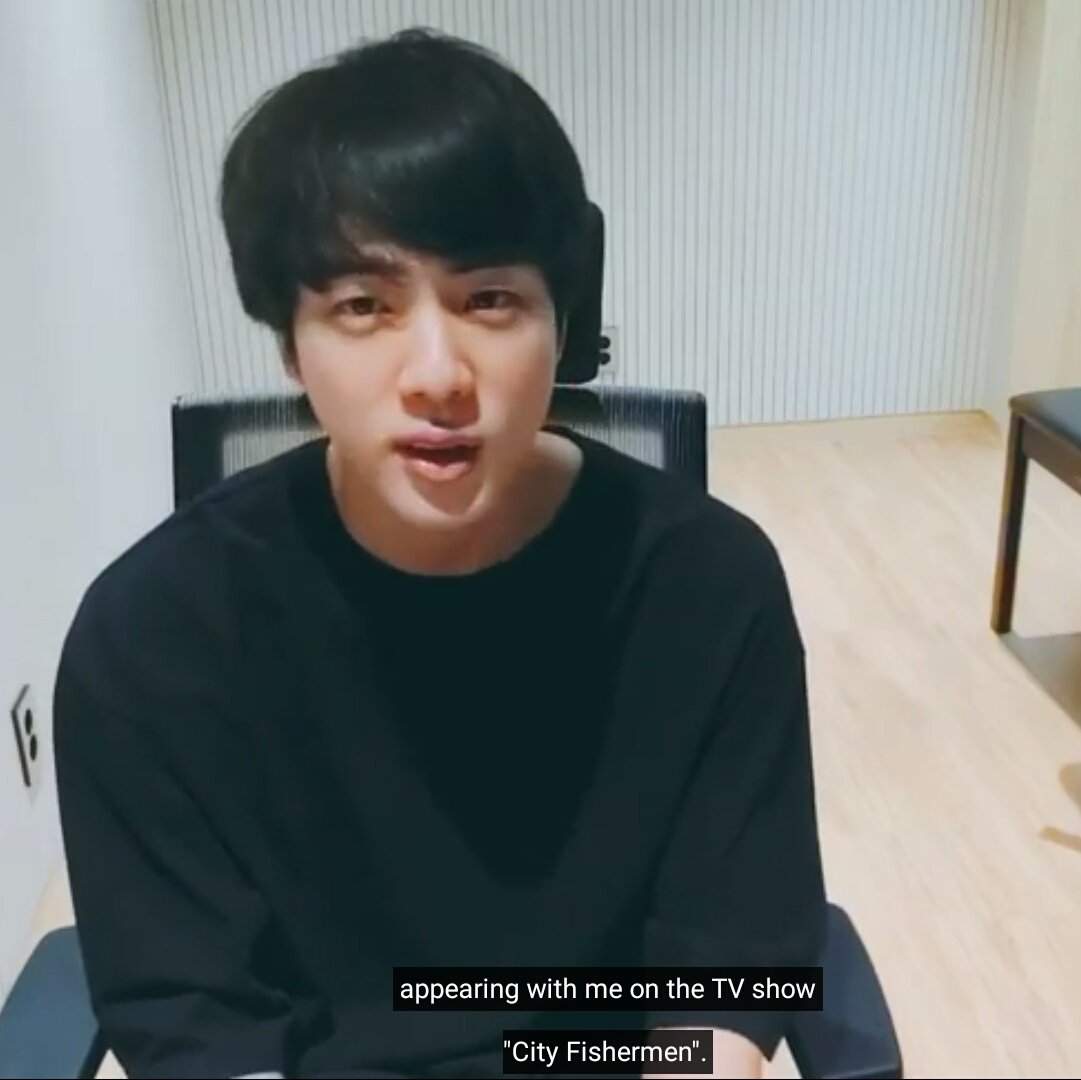 Seokjin and bang pd inviting each other to go fishing