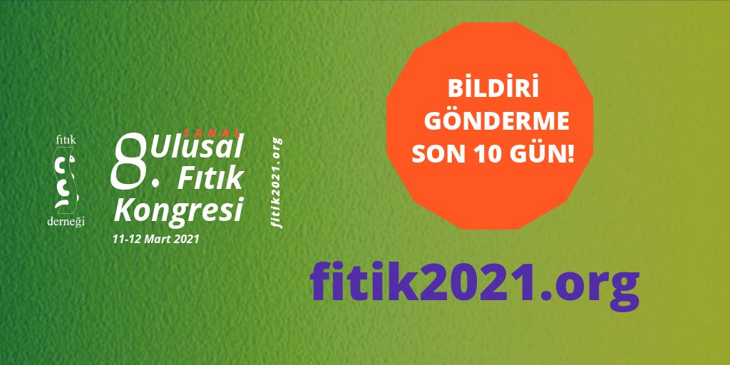 fitikdernegi's tweet photo. #UFK2021sanal Bildiri göndermek için son 🔟 gün! 
🔗 https://t.co/x5eK7CwHKC

#FıtıkCerrahisi https://t.co/YGY6bjfcJe