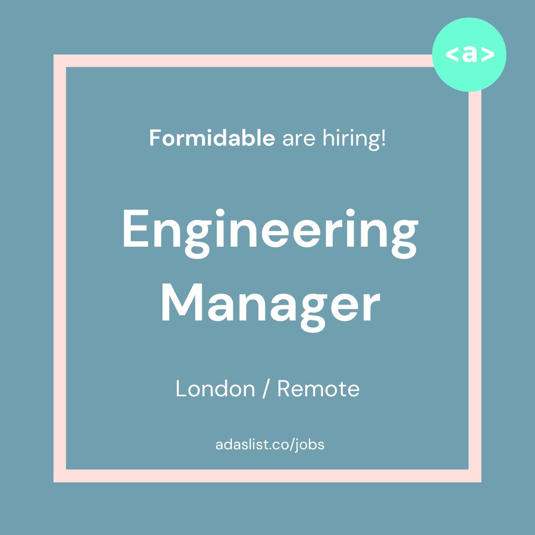 AdasList's tweet photo. 🚀 Formidable are hiring an Engineering Manager 🚀

As an Engineering Manager, you will be part of the core team responsible for the wellbeing and career growth of engineers within your region.

Apply now -https://t.co/RdO07VXmmr

@FormidableLabs

#adaslist #adasjobs #womenintech https://t.co/WUJnsxgMOF