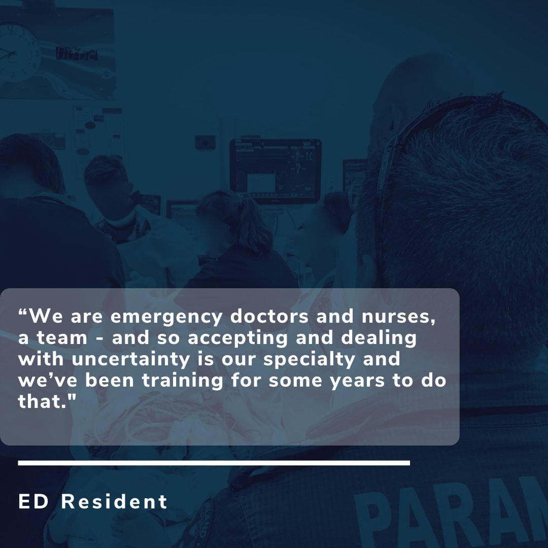 Let's look at a few examples....First some value congruence When we are "in the zone" in a resus or when we have an extremely busy, but somehow, fun shift we see value 6 (high functioning teams are necessary) reinforcing value 2 (expert at managing uncertainty)...5/10