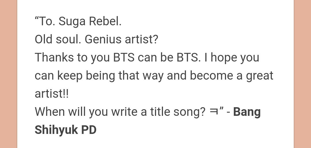 2014 BTS FESTA Post It NotesBang PD's message to some members