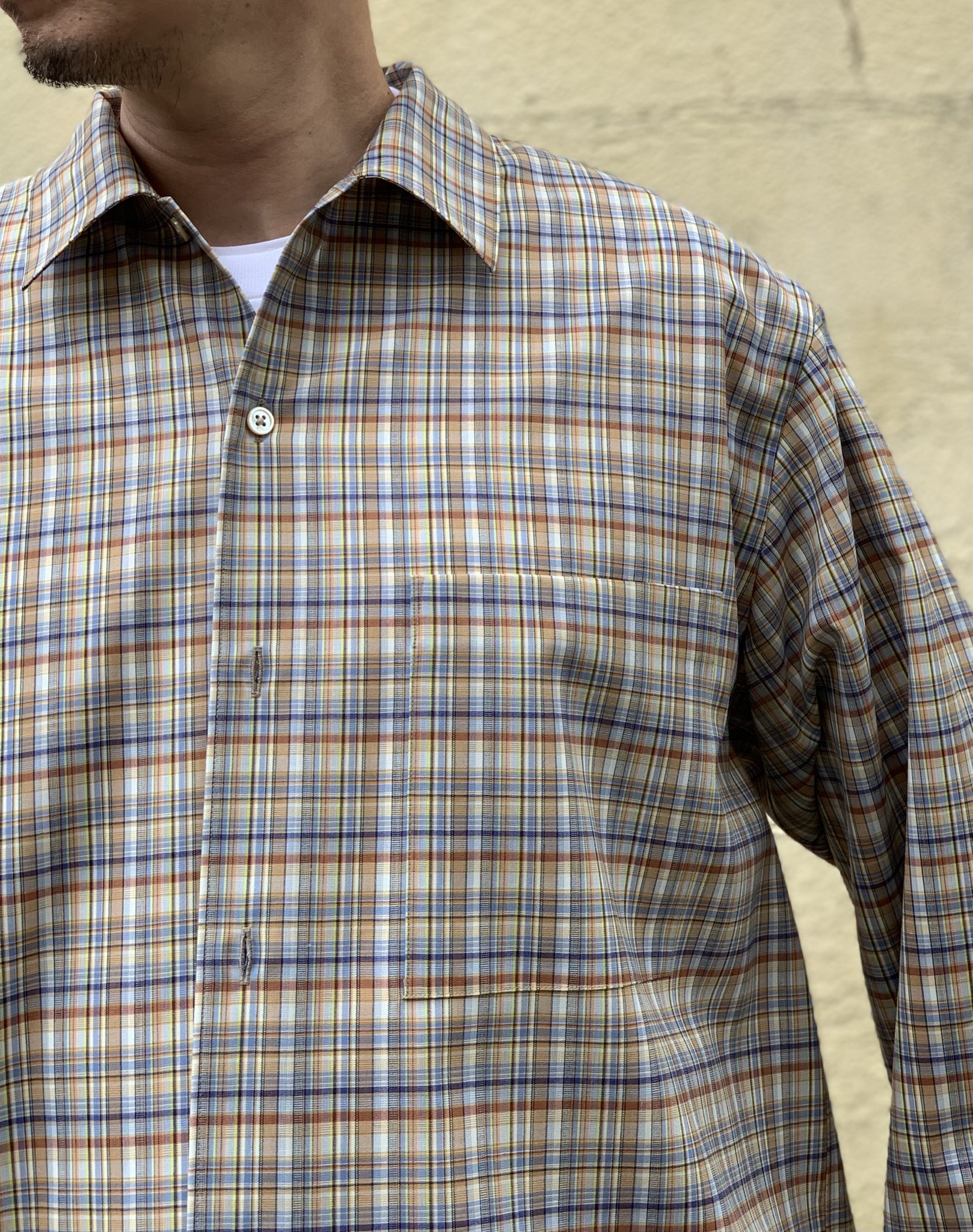 AURALEE(オーラリー) WOOL CASHMERE LIGHT TWEED SHIRTS ウール