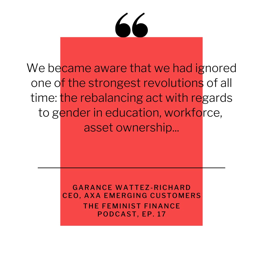 I got to pick the brains of the powerhouse that is <a href="/GaranceWR/">G. Wattez-Richard</a> &amp; now you can listen to all her wisdom in the latest episode of the @femfinpod. We talk about shifting <a href="/AXA/">AXA</a>'s strategy to take advantage of the gender revolution, and how to change finance from the inside.