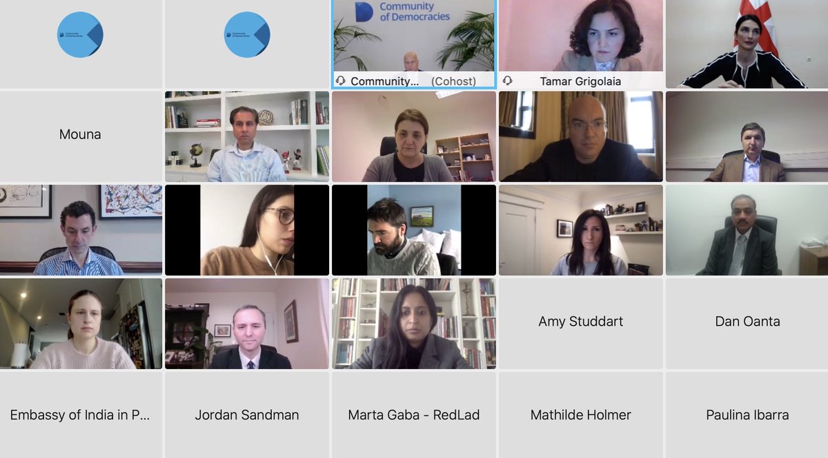 CommunityofDem's tweet image. Following the first meeting of the recently launched CoD #DemTech Working Group, CoD welcomes new members and thanks Georgia @MFAgovge for its leadership. The Working Group fosters collaboration to harness digital technology to strengthen democratic governance.