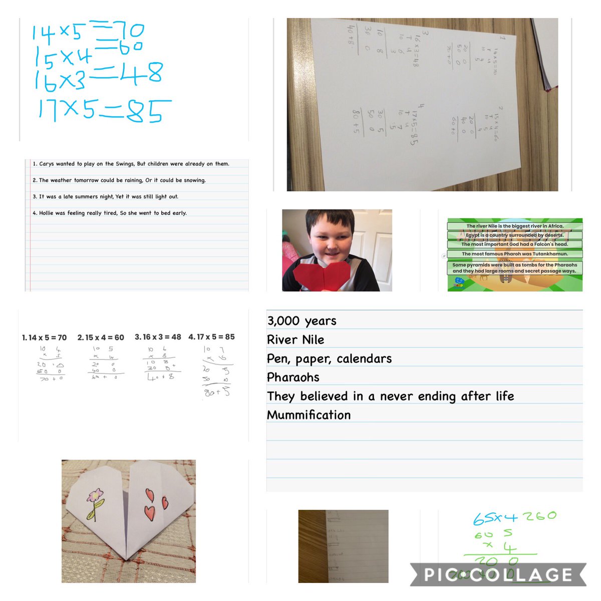 FPSMerthyrTown's tweet photo. Lots of fabulous home learning this week. We used connectives, started using column method multiplication and celebrated St Dwynwen’s day😁@fcwpa https://t.co/fFUqrN8v6X